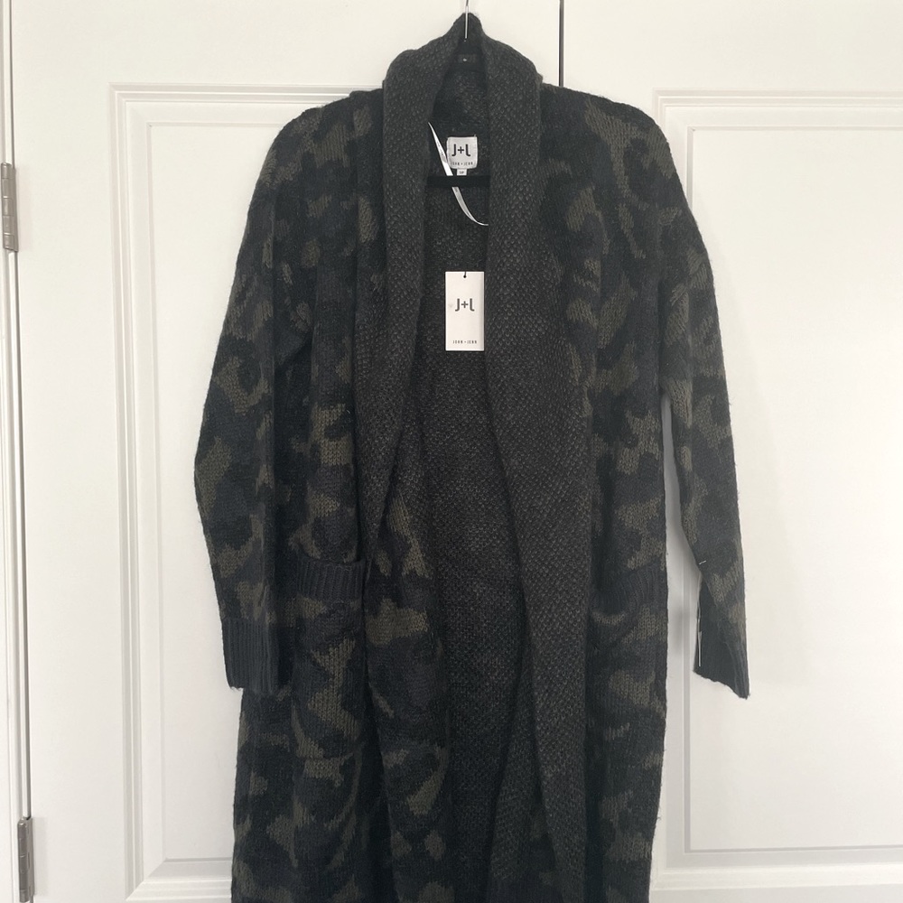 John + Jenn long open cardigan